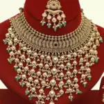 Designer Heavy Necklace Set with Bead Hangings for Women, Ishwar Arts and Crafts