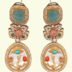 Victorian-inspired long necklace with matching earrings, Ishwar Arts and Crafts