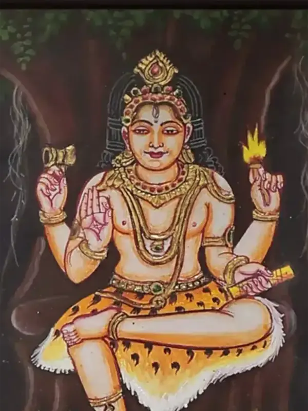 DakshinMurti Shiva tanjore Painting, Ishwar Arts and Crafts