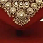 Heavy Embellished Carving Bridal Necklace Set with Earrings and Maangtika, Ishwar Arts and Crafts