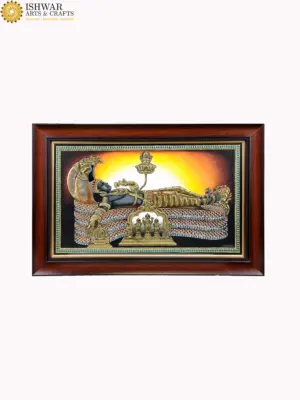 Shri Padmanabhaswamy Tanjore Painting with Frame, Ishwar Arts and Crafts