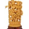 23" Beautifully Carved Standing Lord Radha Krishna | White Wood Statue