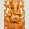 12" Blessing Lord Ganesha Idol Seated on Lotus | Handmade in India