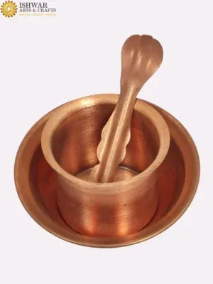 Copper Pancha Patra | Handpicked Rituals and Puja Items