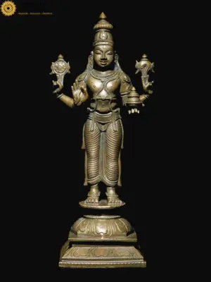 10" Lord Dhanvantari - God of Ayurveda | Bronze Statue, Ishwar Arts and Crafts