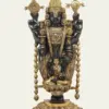 34" Large Shri Tirupati Balaji (Venkateshwara) with Devi Lakshmi Black and Gold Coloured Brass Statue, Ishwar Arts and Crafts
