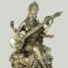 Superfine Small Saraswati Devi Statue Playing Veena | Handcrafted Brass Statue , Ishwar Arts and Crafts