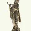 6" Standing Lord Krishna Superfine Brass Statue Playing Flute, Ishwar Arts and Crafts