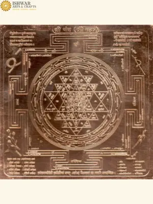 Copper Shri Yantra (Shri Chakra), Ishwar Arts and Crafts
