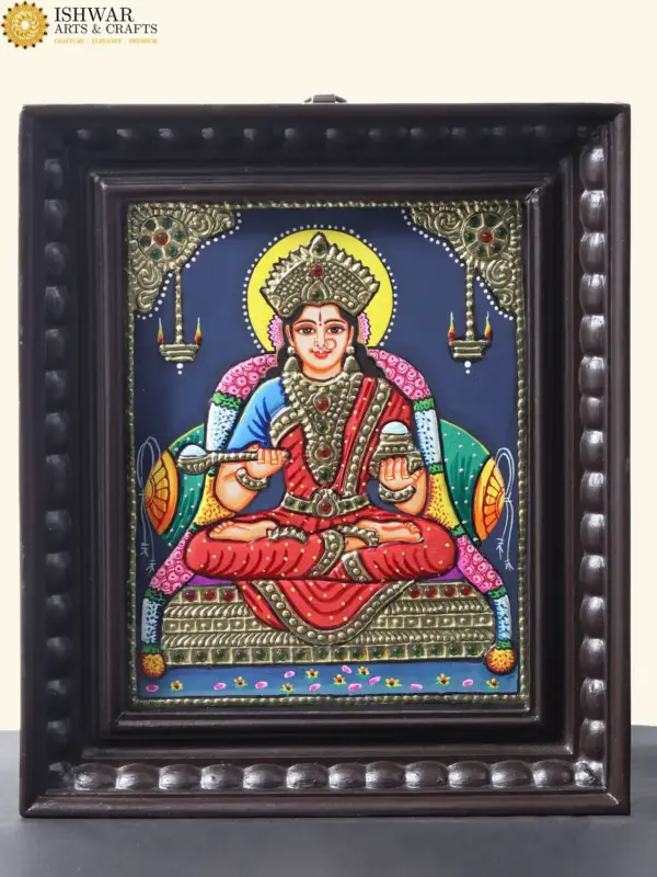 Annapurna Devi Tanjore Painting with Frame, Ishwar Arts and Crafts