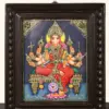 Eight Armed Goddess Varahi Tanjore Painting with Frame, Ishwar Arts and Crafts