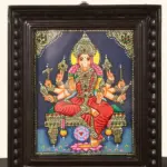 Eight Armed Goddess Varahi Tanjore Painting with Frame, Ishwar Arts and Crafts