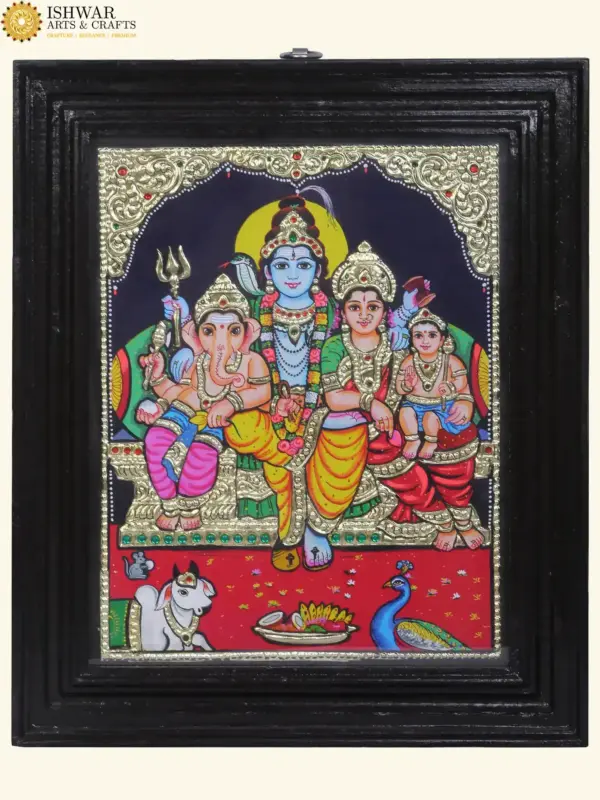 Shiv Parivar Tanjore Painting, Ishwar Arts and Crafts