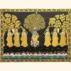 Bhagwan Krishna With Gopi's Pichhwai Painting | Natural Color On Cloth | Handmade, Ishwar Arts and Crafts