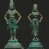 12" Standing Lord Vitthal (Panduranga) with Mata Rukmini | Madhuchista Vidhana (Lost-Wax) | Panchaloha Bronze from Swamimalai
