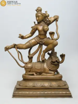 32" Large Dancing Ardhanarishwara - Fusion of Masculine and Feminine Energy | Madhuchista Vidhana (Lost-Wax) | Panchaloha Bronze Statue