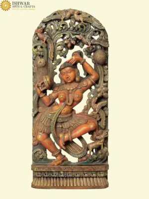 A Lady Applying Vermilion Large Statue?| Wooden Statue