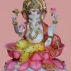 10" Blessing Lord Ganesha With Gold Ornaments 