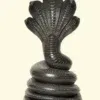 14" Superfine Quality Black Marble Sheshnag Statue | Handmade in India