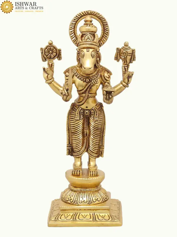 12" Dashavtara of Lord Vishnu | Set of Ten | Brass Statues, Ishwar Arts and Crafts