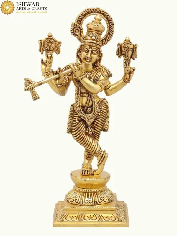 12" Dashavtara of Lord Vishnu | Set of Ten | Brass Statues, Ishwar Arts and Crafts