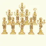 12" Dashavtara of Lord Vishnu | Set of Ten | Brass Statues, Ishwar Arts and Crafts