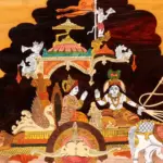 Gita Updesham | Wood Panel with Inlay Work | Handmade in India, Ishwar Arts and Crafts