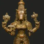 5" Standing Goddess Varahi | Panchaloha Bronze Statue from Tamil Nadu | Madhuchista Vidhana (Lost-Wax), Ishwar Arts and Crafts