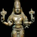 12" Lord Dhanvantari Bronze Statue | Handmade in India | South Indian Style Statue, Ishwar Arts and Crafts
