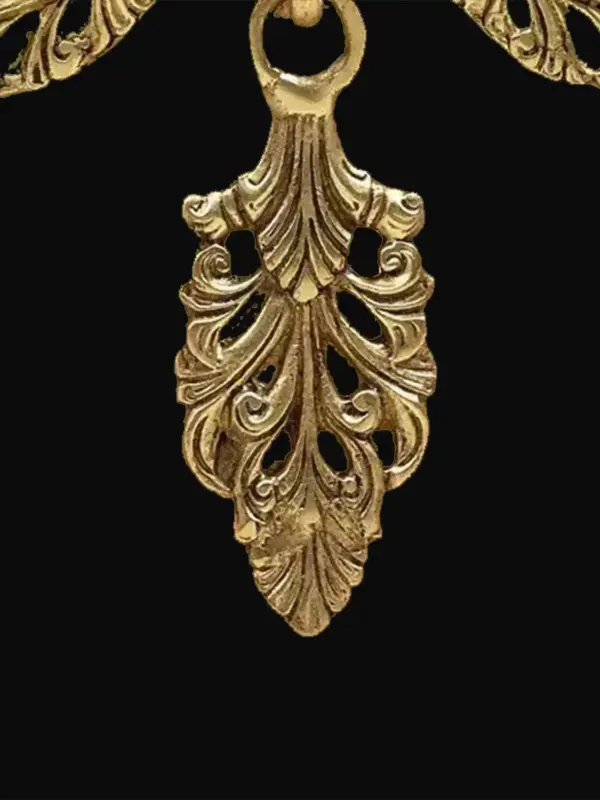 11" Kirtimukha Wall Hanging Mask in Brass, Ishwar Arts and Crafts