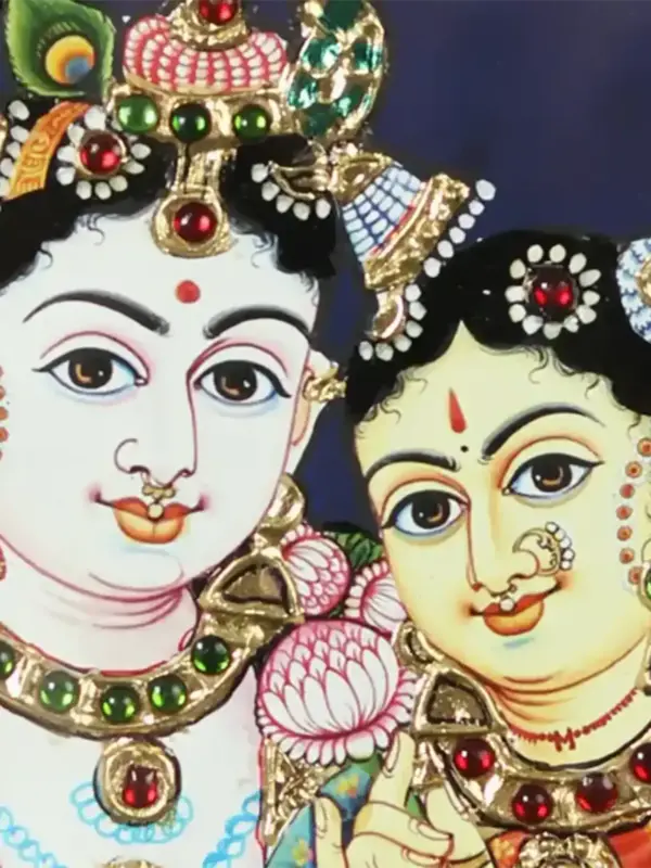 Radha Krishna Tanjore Painting, Ishwar Arts and Crafts