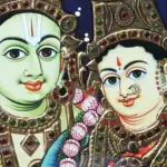Lord Rama and Goddess Sita Tanjore Painting with Frame | Handmade in India, Ishwar Arts and Crafts