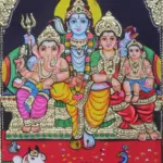 Shiv Parivar Tanjore Painting, Ishwar Arts and Crafts