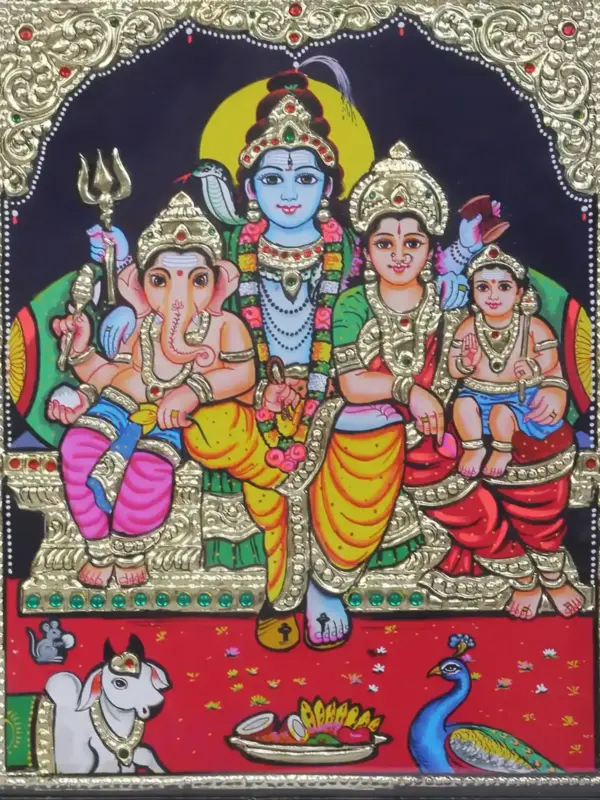 Shiv Parivar Tanjore Painting, Ishwar Arts and Crafts