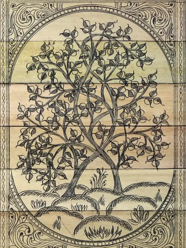Tree Series - Patta Painting from Odisha, Ishwar Arts and Crafts