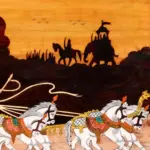 Gita Updesham | Wood Panel with Inlay Work | Handmade in India, Ishwar Arts and Crafts