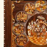 35" Life of Lord Rama - Ram Darbar | Rosewood Panel With Inlay Work | Handmade in India, Ishwar Arts and Crafts