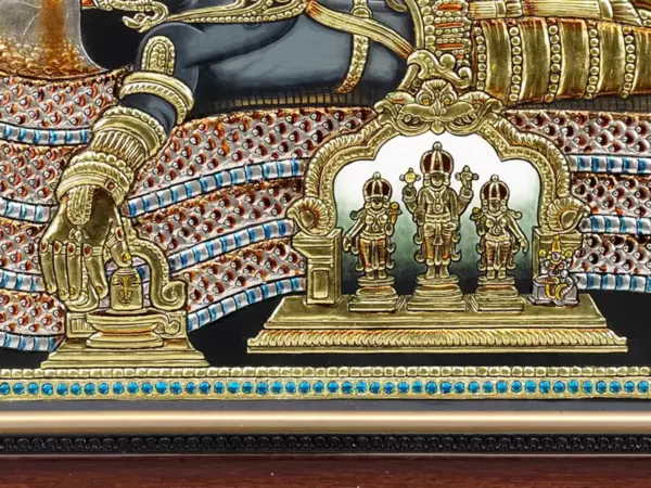 Shri Padmanabhaswamy Tanjore Painting with Frame, Ishwar Arts and Crafts