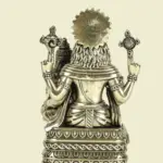 4" Small Sitting Lord Narsimha with Goddess Lakshmi Superfine Brass Statue, Ishwar Arts and Crafts