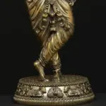 6" Small Lord Krishna Superfine Brass Statue With Flute, Ishwar Arts and Crafts