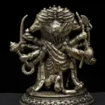 3" Small Superfine Sitting Panchamukhi Lord Hanuman | Brass Statue, Ishwar Arts and Crafts