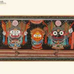 Shri Jagannatha in Nagarjuna Vesha Pattachitra Painting | Natural Colors Painting on Tussar Silk, Ishwar Arts and Crafts