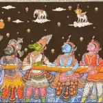 Samundra manthan (Churning the Ocean) Pattachitra Painting, Ishwar Arts and Crafts