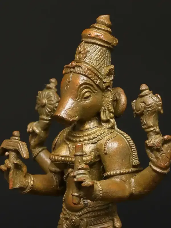5" Standing Goddess Varahi | Panchaloha Bronze Statue from Tamil Nadu | Madhuchista Vidhana (Lost-Wax), Ishwar Arts and Crafts