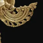 11" Kirtimukha Wall Hanging Mask in Brass, Ishwar Arts and Crafts