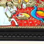 Lord Shiva Family Tanjore Painting with Frame, Ishwar Arts and Crafts