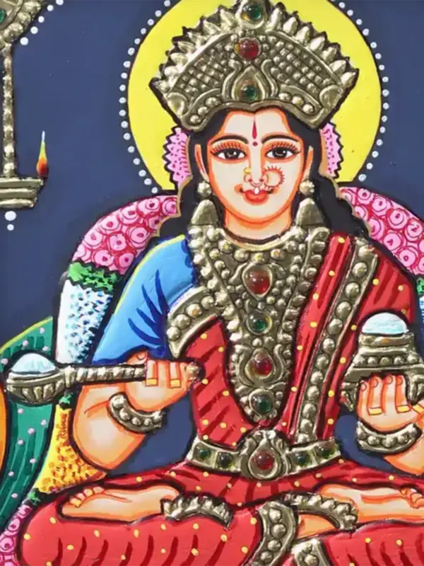 Annapurna Devi Tanjore Painting with Frame, Ishwar Arts and Crafts