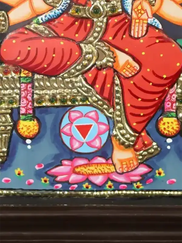 Eight Armed Goddess Varahi Tanjore Painting with Frame, Ishwar Arts and Crafts