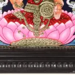 Lakshmi Devi Seated on Lotus Tanjore Painting, Ishwar Arts and Crafts