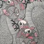 Madhubani Peacock Painting on Handmade Paper, Ishwar Arts and Crafts